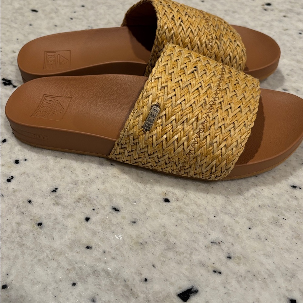 Reef Women’s Natural Jute Woven Slide Sandals - Size 5 - Picture 2 of 5